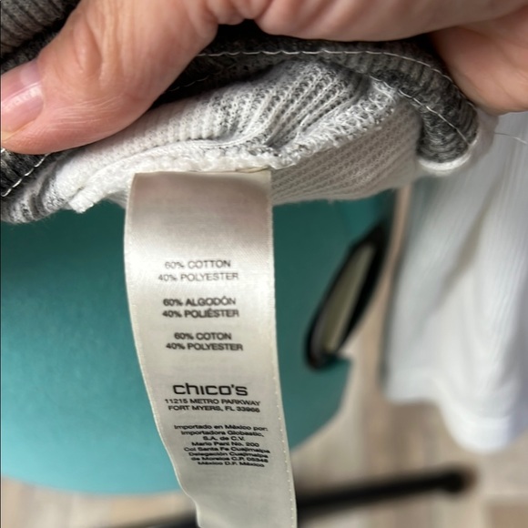 Chico's Gray and White Tree Print Long Sleeve Top - Picture 9 of 9